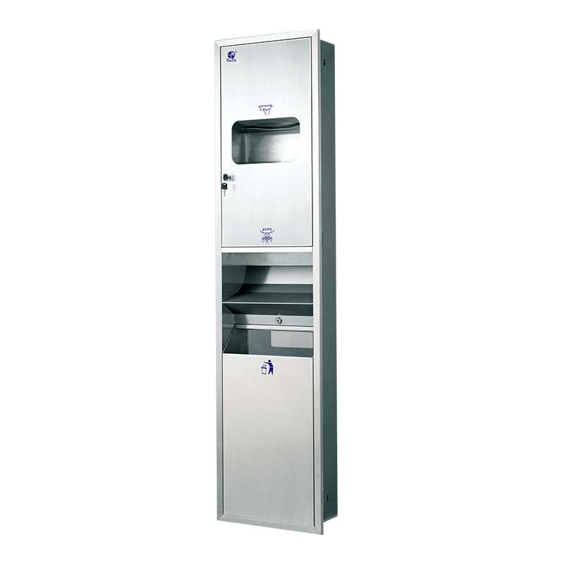 Máy làm khăn giấy đa năng Máy sấy tay tự động & Thùng rác kết hợp 3 trong 1