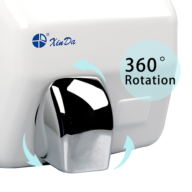Máy sấy tay Xinda GSQ 250B Kiểu cổ điển (Trắng) Cảm biến cảm ứng hồng ngoại tự động bằng thép không gỉ Treo tường