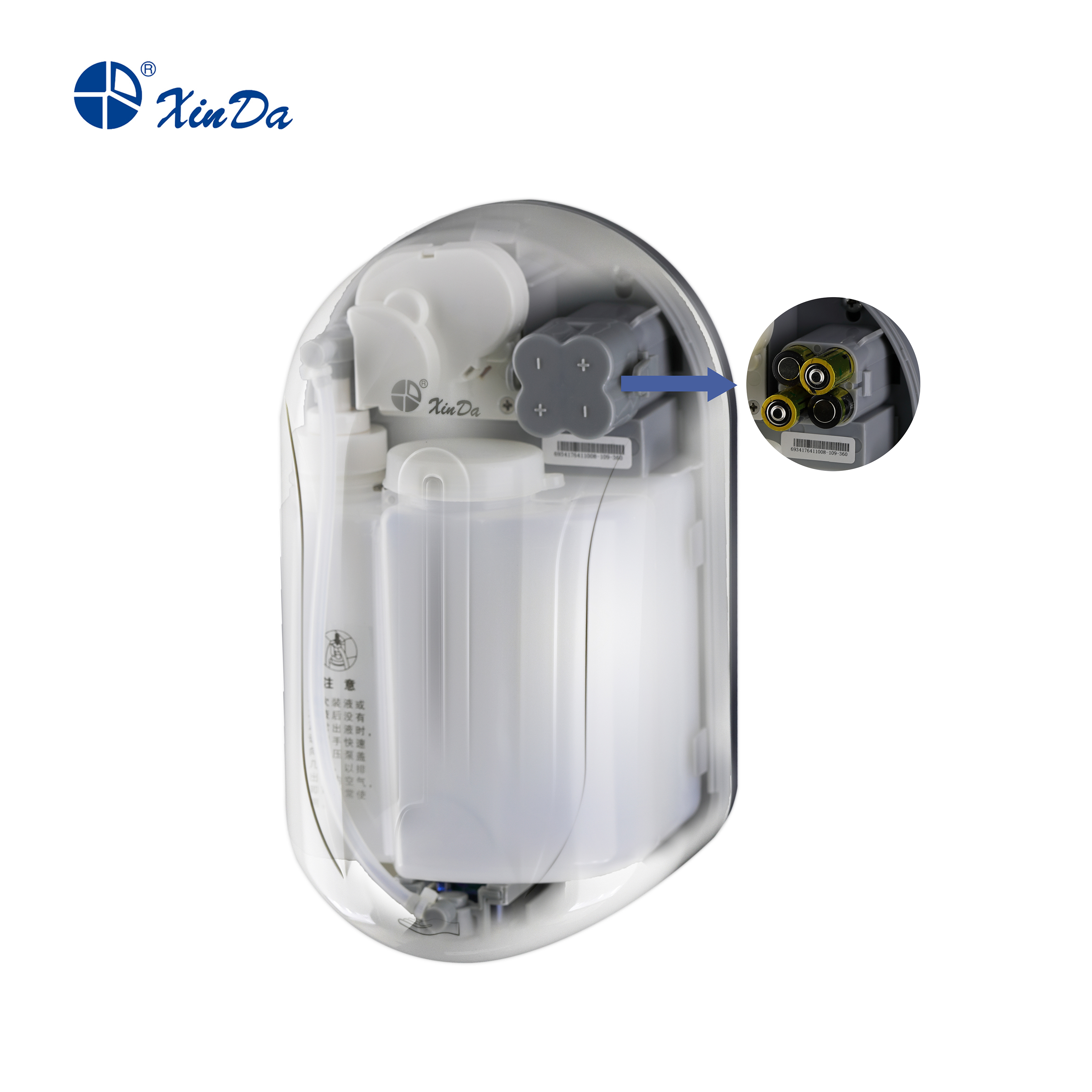 Xinda XDQ 110 Bình xịt/nhỏ giọt tự động Làm vệ sinh Bình đựng xà phòng bằng nhựa dành cho doanh nghiệp PLA 1 Ml Morden