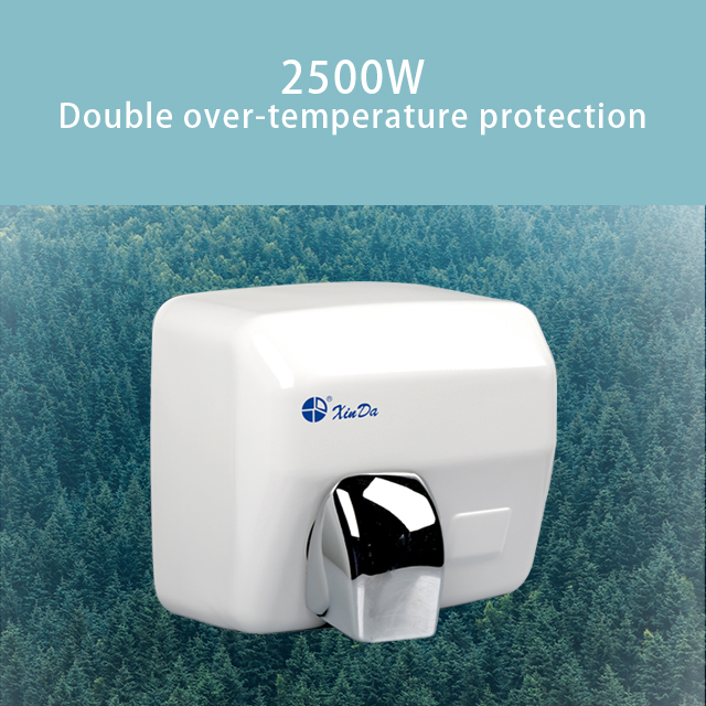 Máy sấy tay Xinda GSQ 250B Kiểu cổ điển (Trắng) Cảm biến cảm ứng hồng ngoại tự động bằng thép không gỉ Treo tường