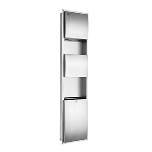 Hộp đựng khăn giấy đa năng bằng thép không gỉ & Máy sấy tay & Thùng rác kết hợp 3 trong 1